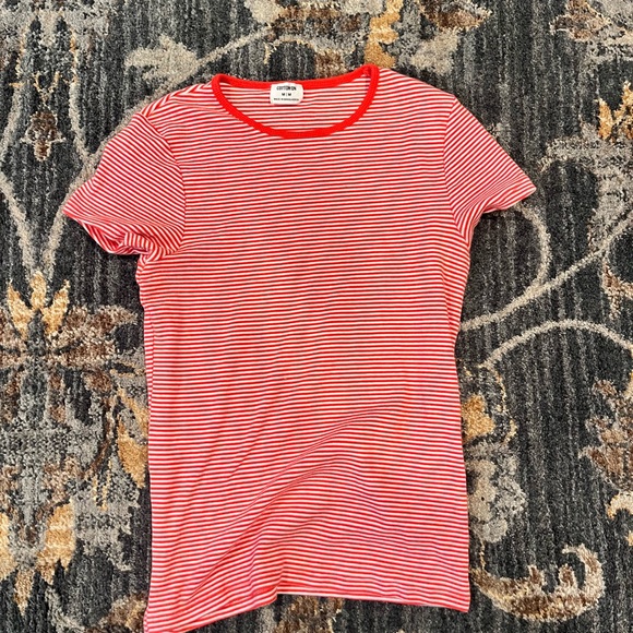 Cotton On Red and White Striped Tee - Picture 1 of 2